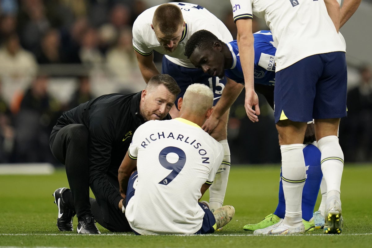 Richarlison injury a concern for Antonio Conte as Tottenham see off Everton