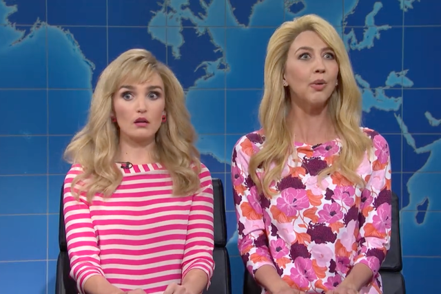 <p>Chloe Fineman and Heidi Gardner on ‘SNL’</p>