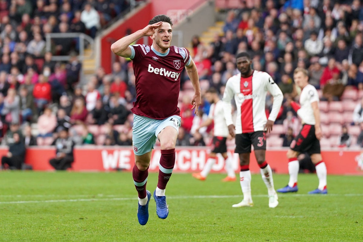 Declan Rice denies Southampton a much-needed win