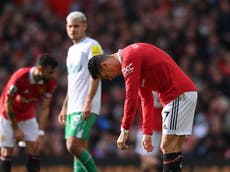 Manchester United struggle to goalless draw with Newcastle as Cristiano Ronaldo sees two goals chalked off