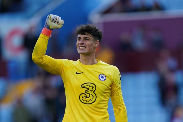 Chelsea goalkeeper Kepa Arrizabalaga starred in his side’s victory at Aston Villa (Nick Potts/PA)