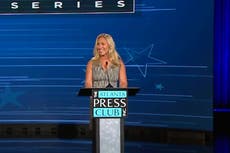 Marjorie Taylor Greene obsesses over opponent’s hat and claims to be a victim of Jan 6 in heated Georgia debate