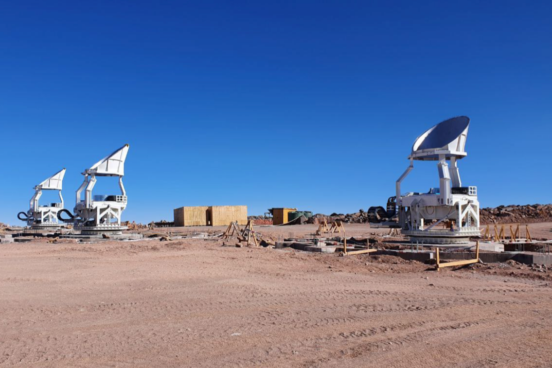 Three small aperture telescope platforms following their recent installation in Chile (SO Project)