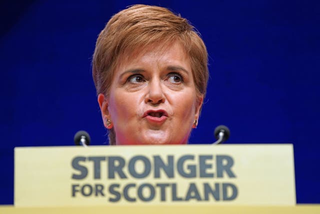 Nicola Sturgeon has said independence is crucial for Scotland to rebuild its economy (Andrew Milligan/PA)