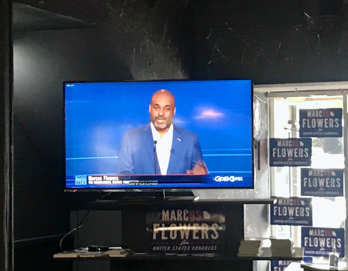 &lsquo;I hope people with see through Marjorie&rsquo;: Desperate Democrats celebrate Marcus Flowers&rsquo;s &lsquo;dignified&rsquo; performance against MTG
