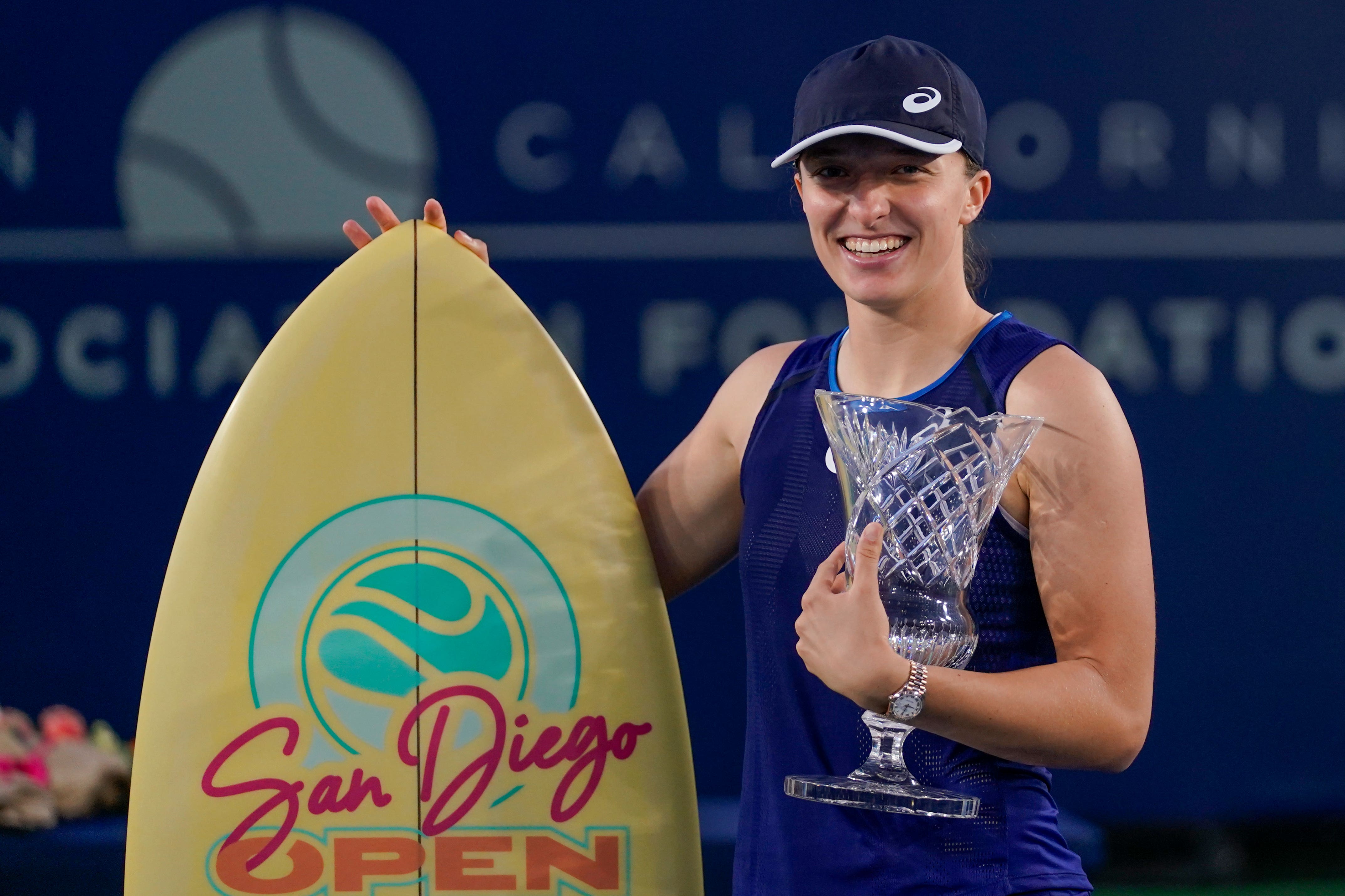 Iga Swiatek won the San Diego Open (Gregory Bull/AP)