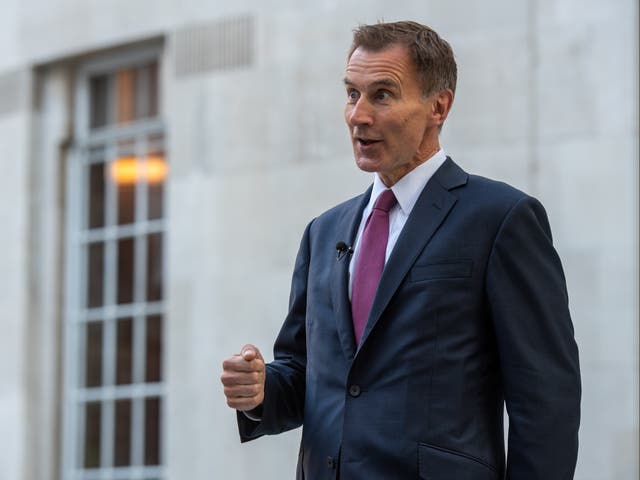 <p>Jeremy Hunt was appointed as the new UK chancellor on Friday</p>