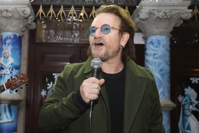 U2 frontman Bono has urged the UK to start leading the world again (Lorraine O’Sullivan/PA)