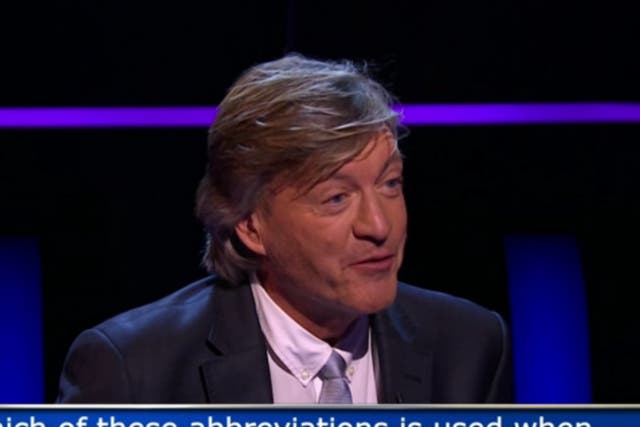 <p>Richard Madeley on ‘Who Wants to Be a Millionaire?'</p>