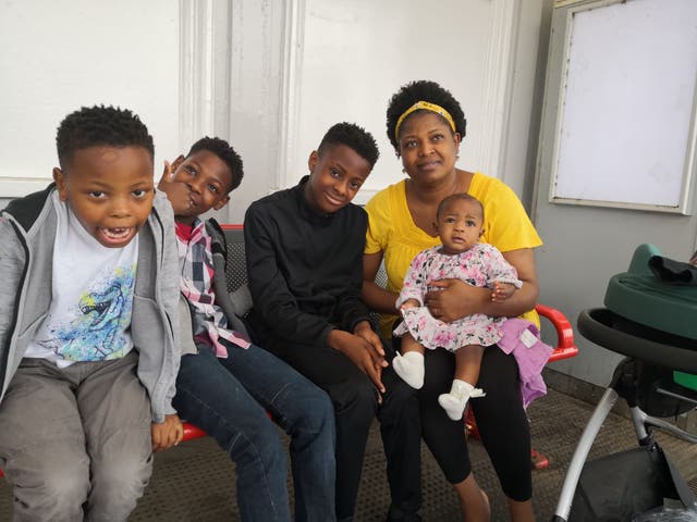 <p>Mercy Edwards-Okafor with her children Chima, Elisha, Elias and Matayla </p>