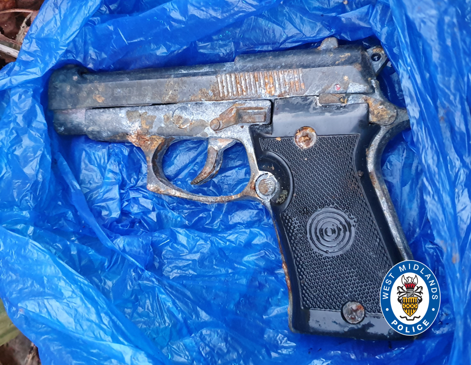 Officers also recovered a handgun and a slam gun from an address linked to Thomas