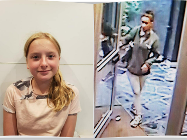 <p>Photo of the 12-year-old victim (left) and a suspect (right) seen in CCTV. A 24-year-old woman has been apprehended by police</p>