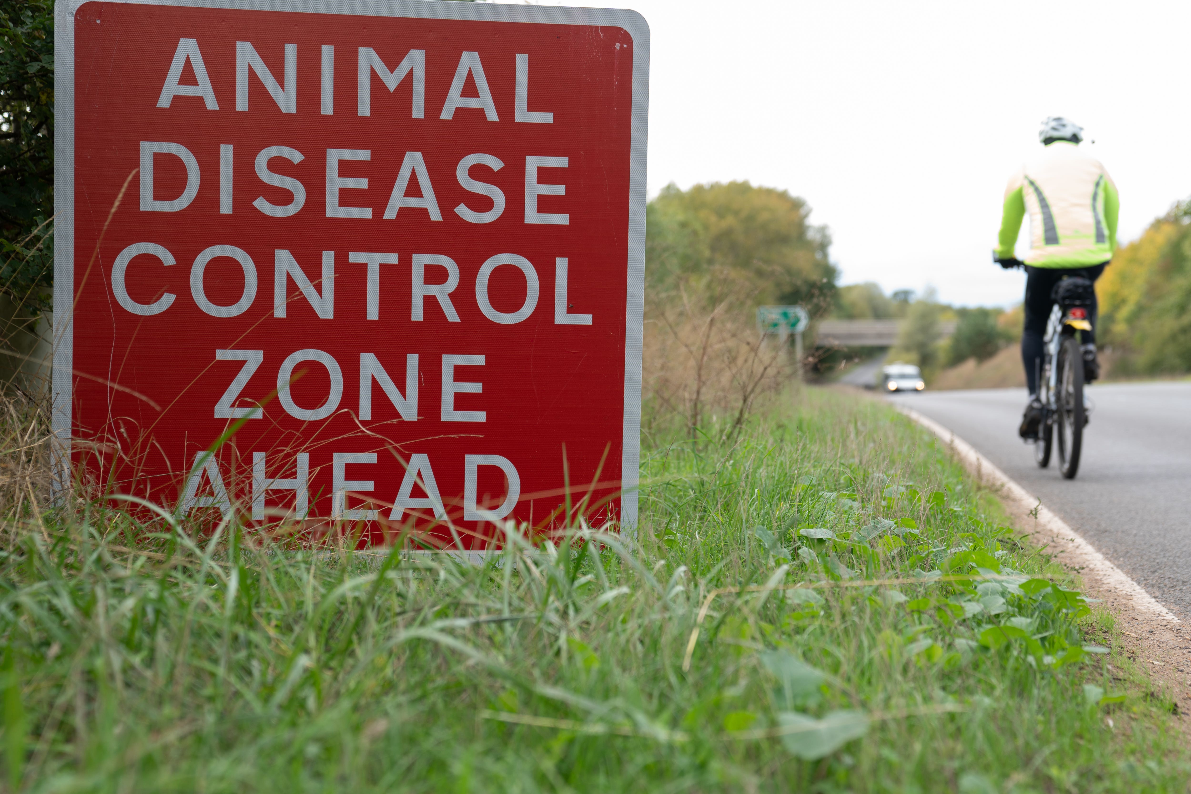 Signs near Eccles in Norfolk, as all of Norfolk and Suffolk and parts of Essex became the latest areas to be placed in an Avian Influenza Prevention Zone (Joe Giddens/PA)