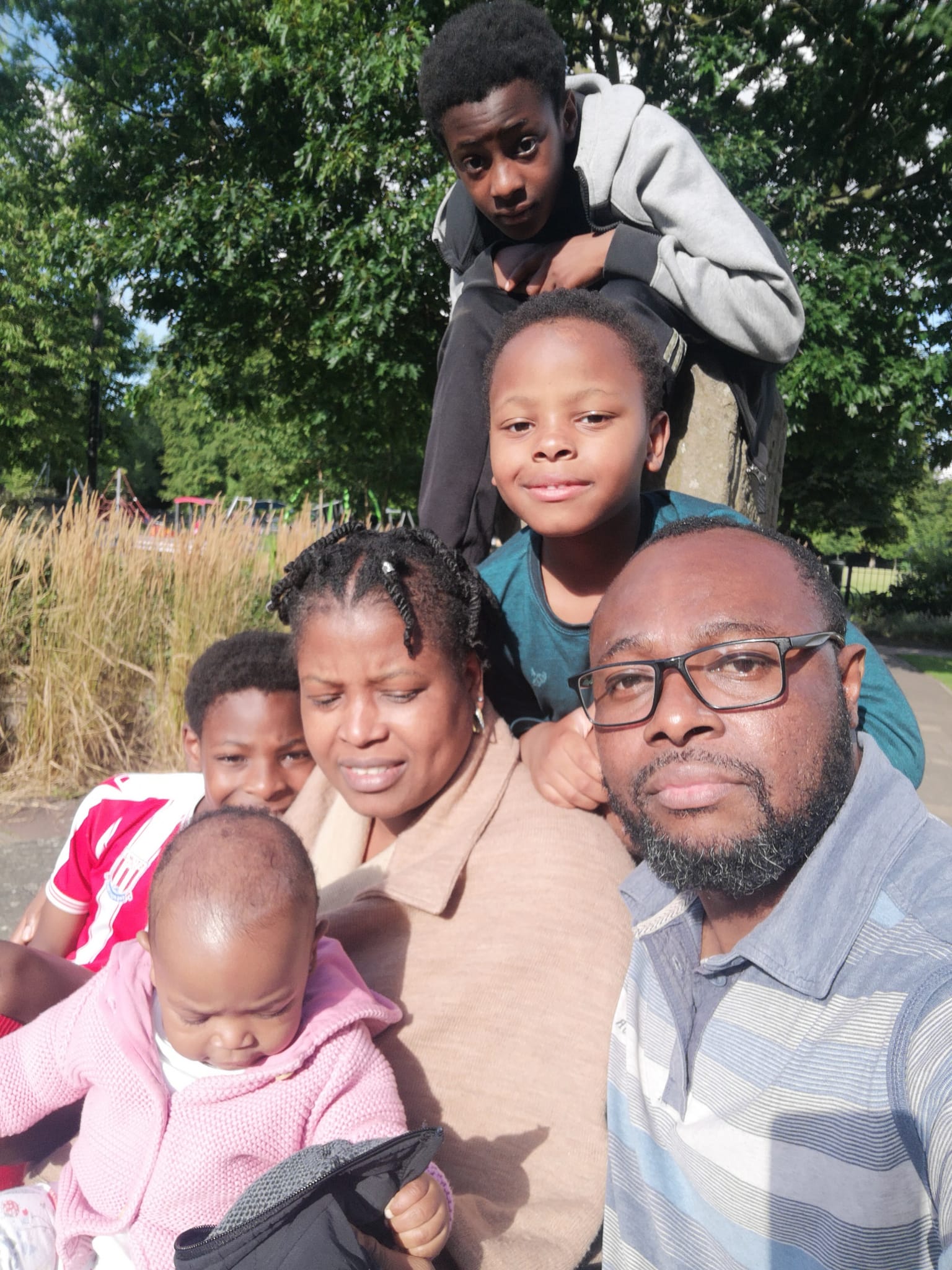 Mrs Edwards-Okafor, her husband Edward with their children fear for their future