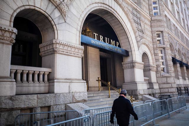 <p>The Trump international hotel in Washington DC, which has since closed</p>
