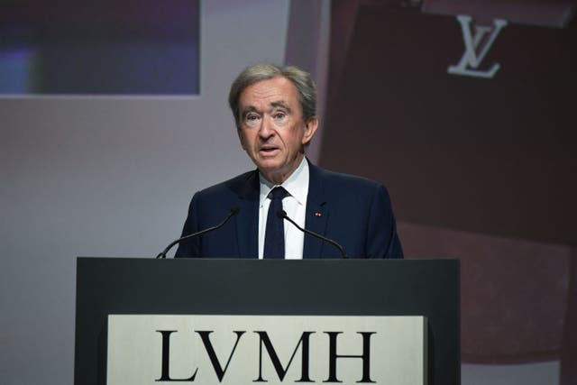<p>LVMH CEO Bernard Arnault in April</p>