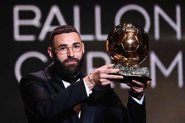 <p>Karim Benzema, 34, became the oldest winner of the Ballon d’Or since 1956 </p>