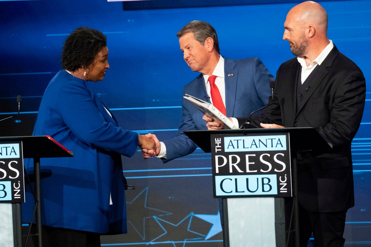 Stacey Abrams says she’s ‘on the right side of history’ in rematch against Georgia governor Brian Kemp
