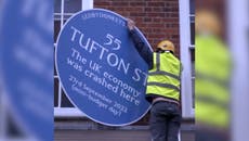 Led By Donkeys hang ‘UK economy was crashed here’ plaque outside pro-Brexit thinktank offices