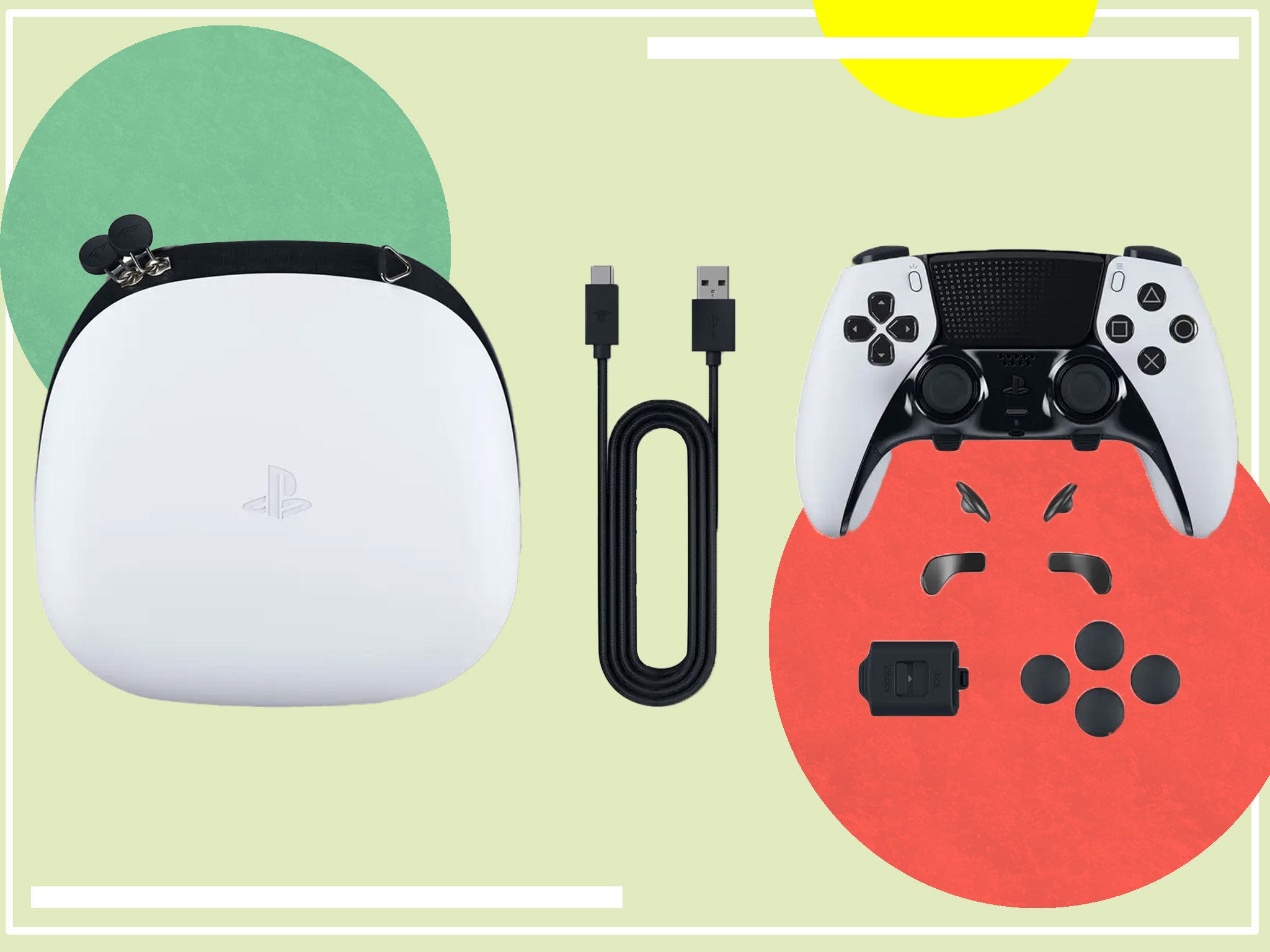The controller comes with a carry case and plenty of customisable accessories