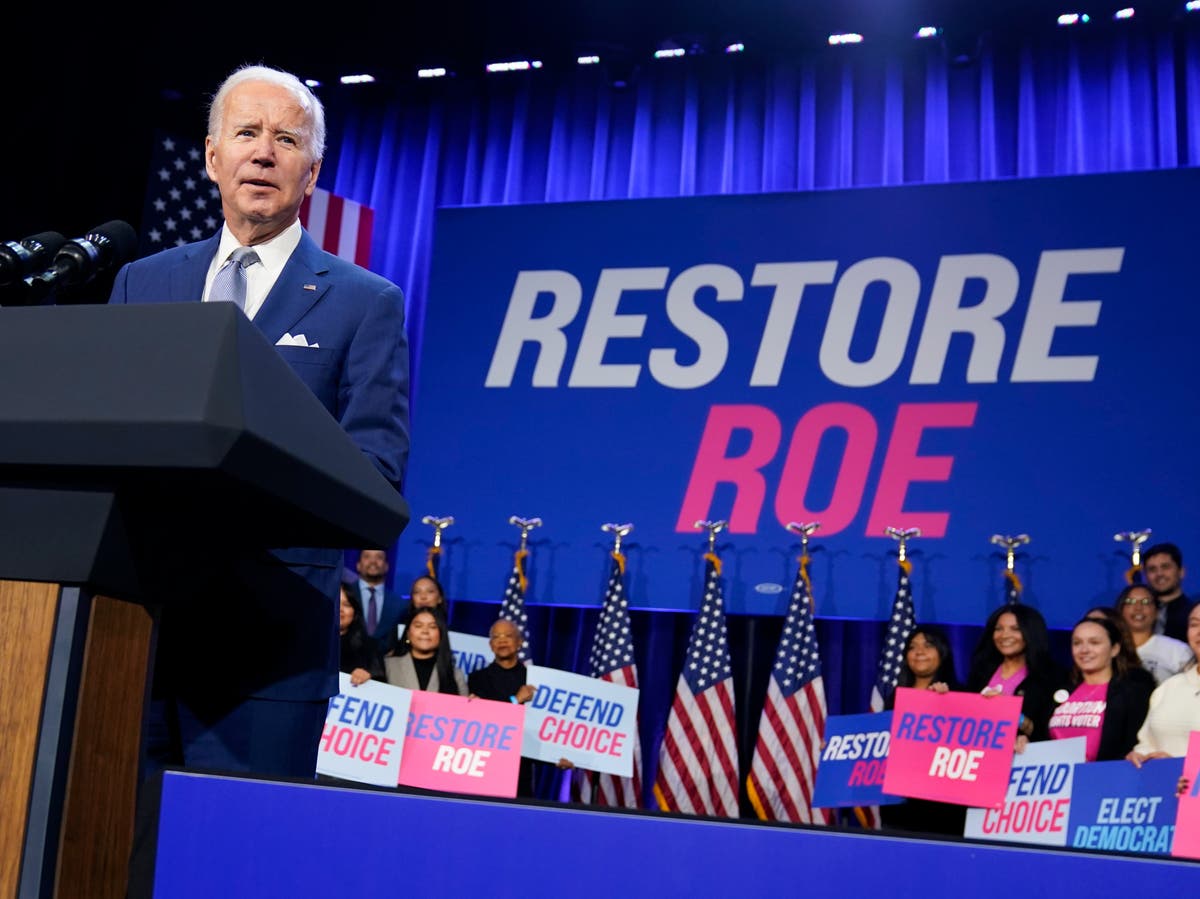Biden pledges to codify Roe v Wade if Democrats win midterms live