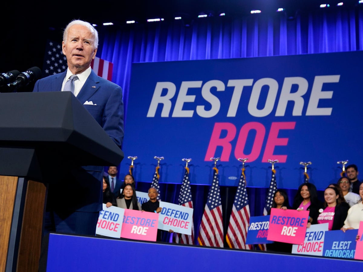 Biden midterms – live: President pledges to codify Roe v Wade if Democrats keep Congress