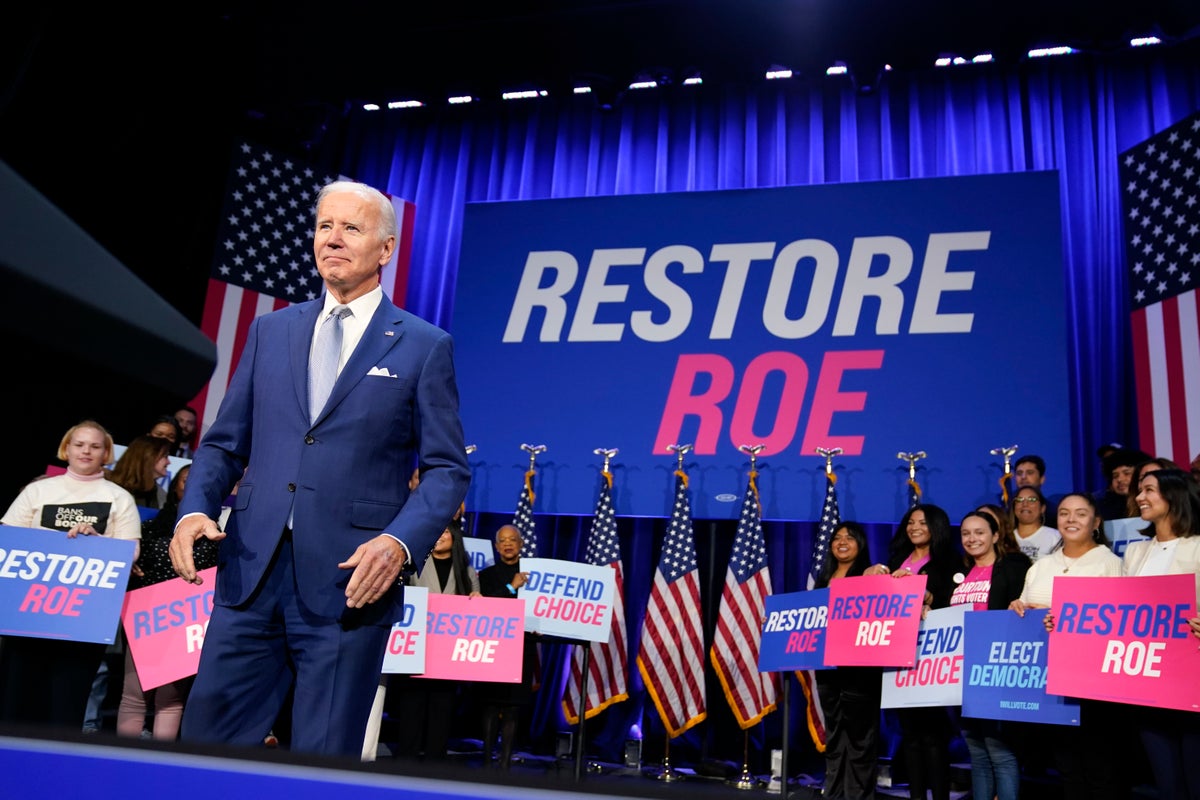 Biden promises to codify Roe v Wade in January if Democrats win control of Congress