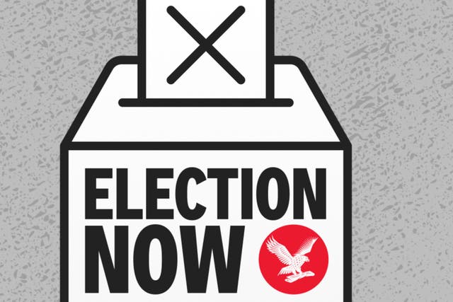 <p>The Independent launches a petition calling for a general election </p>