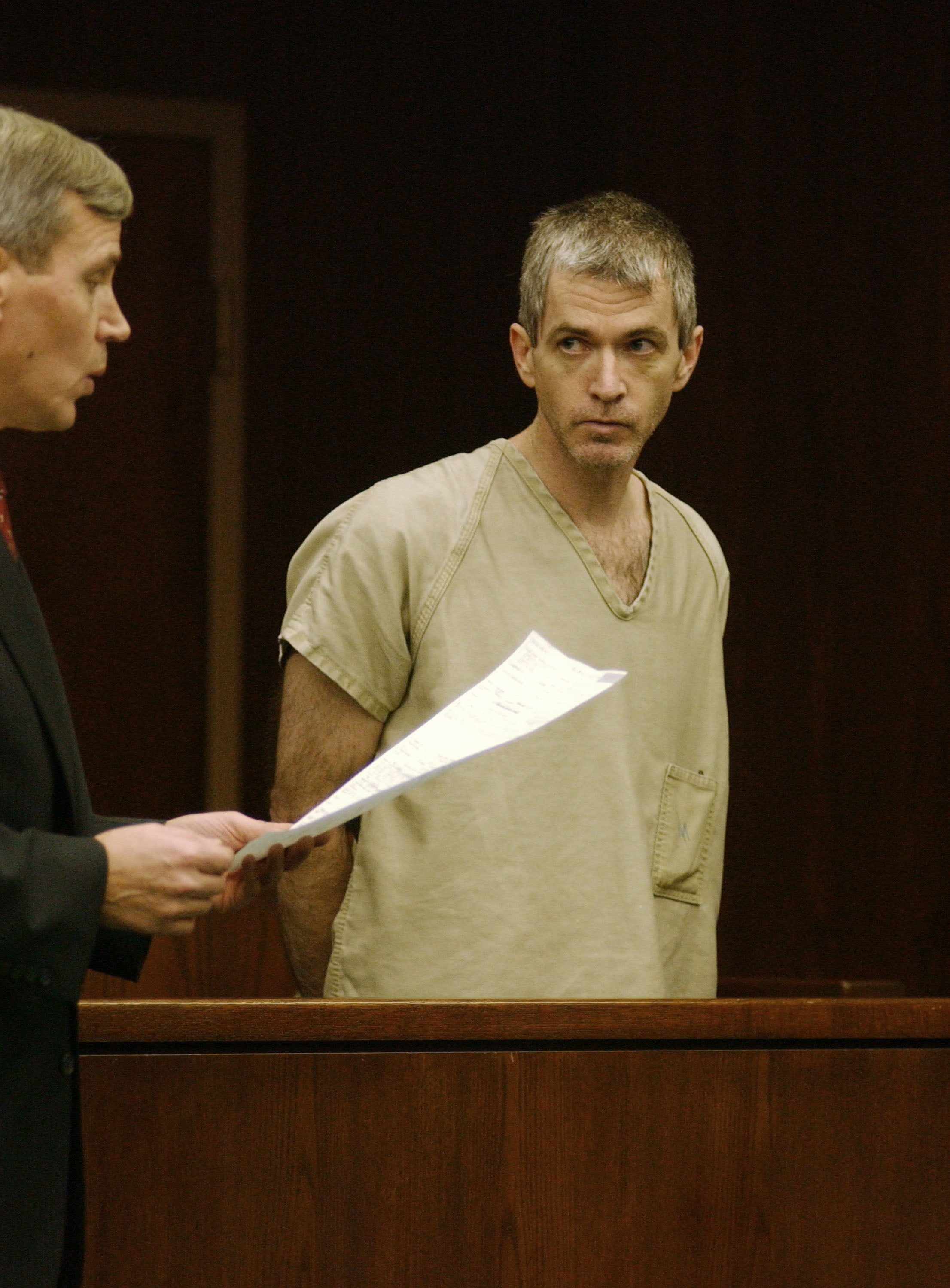 Charles Cullen is seen in a courtroom on 15 December 2003 in Somerville, New Jersey