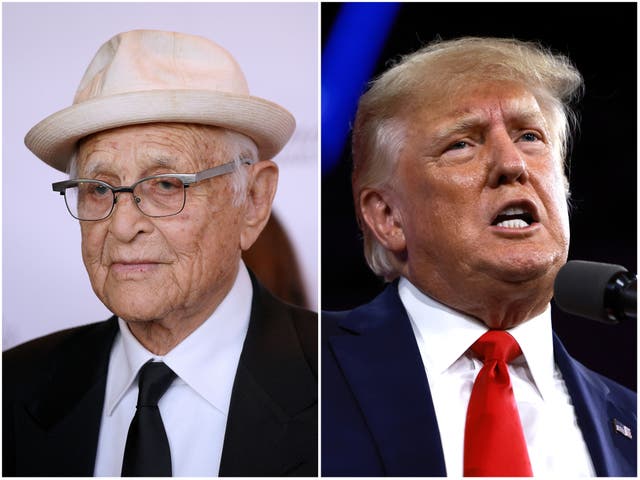 <p>Norman Lear says he was transported to the time when he heard antisemitic comments on the radio after hearing Trump, who he compared to a ‘horse’s a**’  </p>