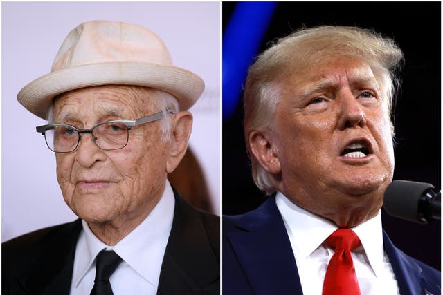 <p>Norman Lear says he was transported to the time when he heard antisemitic comments on the radio after hearing Trump, who he compared to a ‘horse’s a**’  </p>