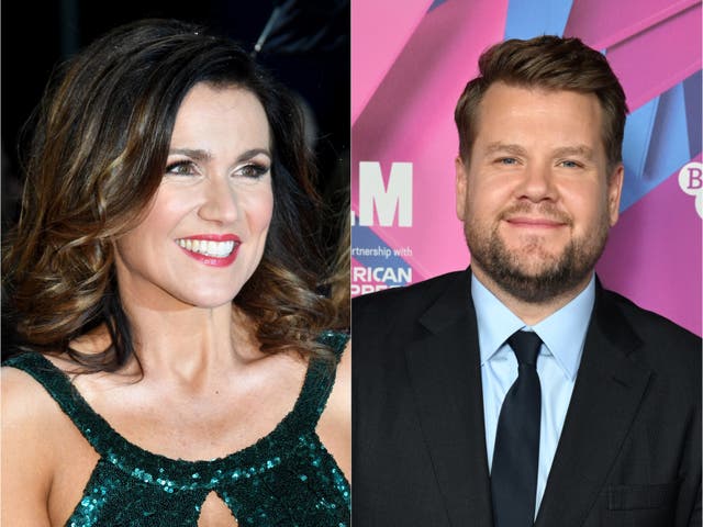 <p>Susanna Reid and James Corden</p>