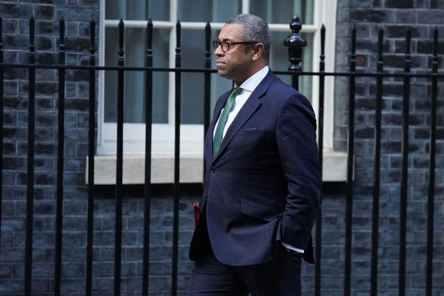 Foreign Secretary James Cleverly has defended Liz Truss (James Manning/PA)