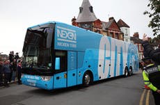 Merseyside Police investigates alleged criminal damage to Man City bus