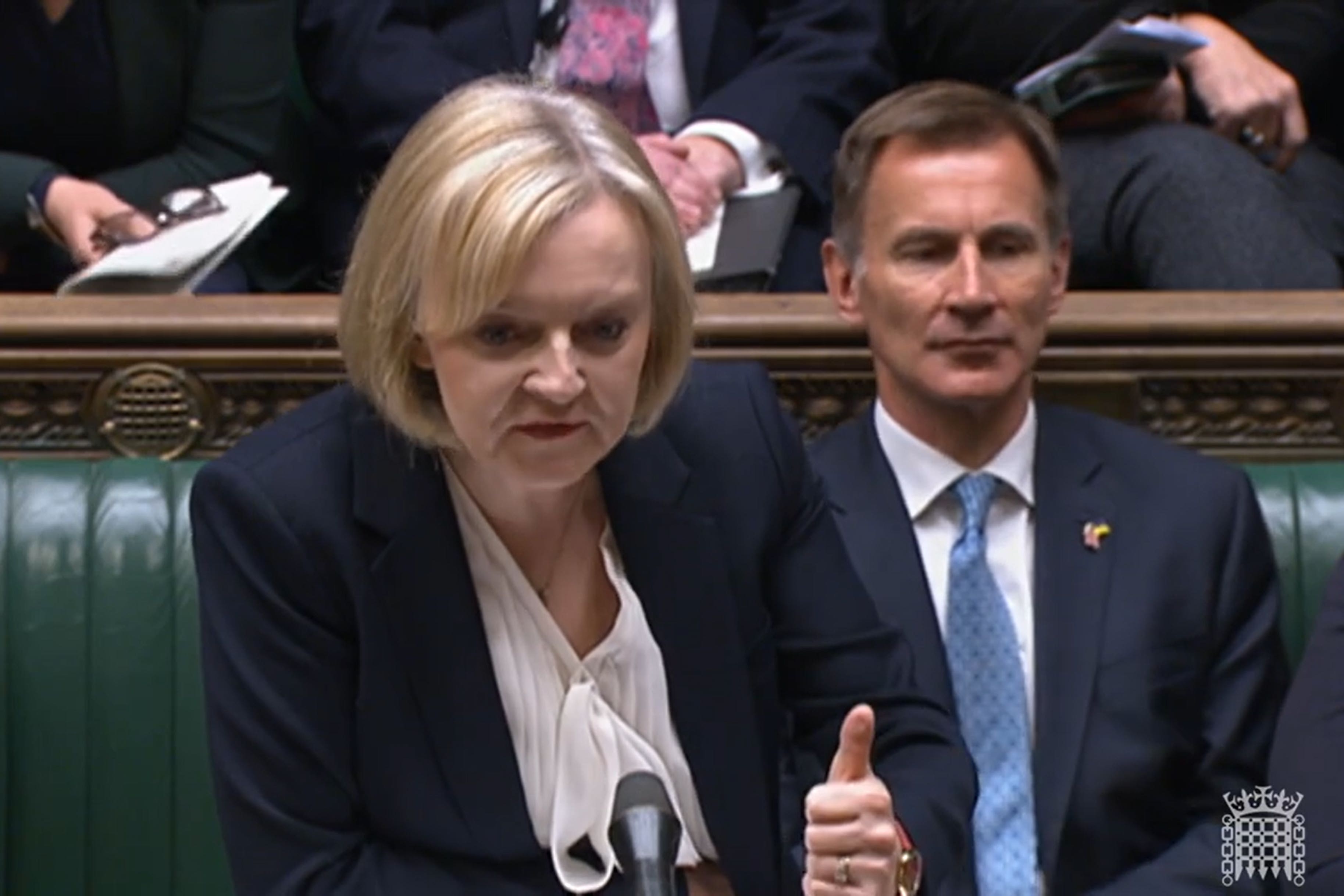 Prime Minister Liz Truss has insisted she is ‘completely committed’ to the triple lock on state pensions (House of Commons/PA)