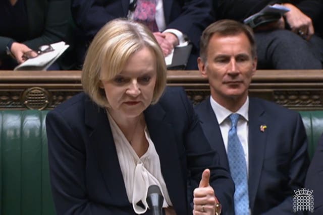 Prime Minister Liz Truss has insisted she is ‘completely committed’ to the triple lock on state pensions (House of Commons/PA)