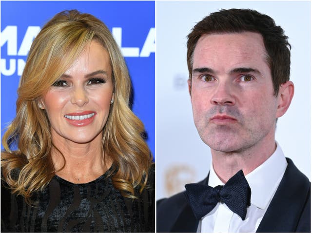 <p>Amanda Holden and Jimmy Carr</p>