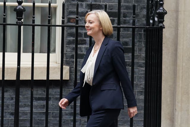 Prime Minister Liz Truss departs 10 Downing Street, London (Stefan Rousseau/PA)