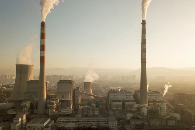 <p>A coal-fired power plant in China last year</p>