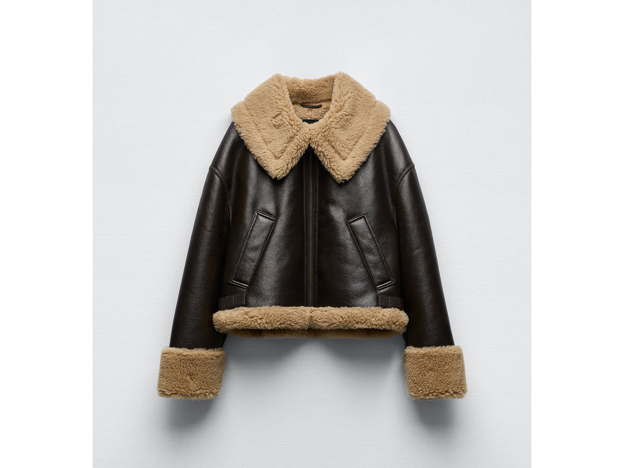 Zara's TikTok-viral shearling aviator jacket is back in stock