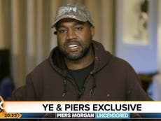 Kanye West - live: Ye clashes with Piers Morgan in new interview and admits antisemitic comments caused ‘hurt 