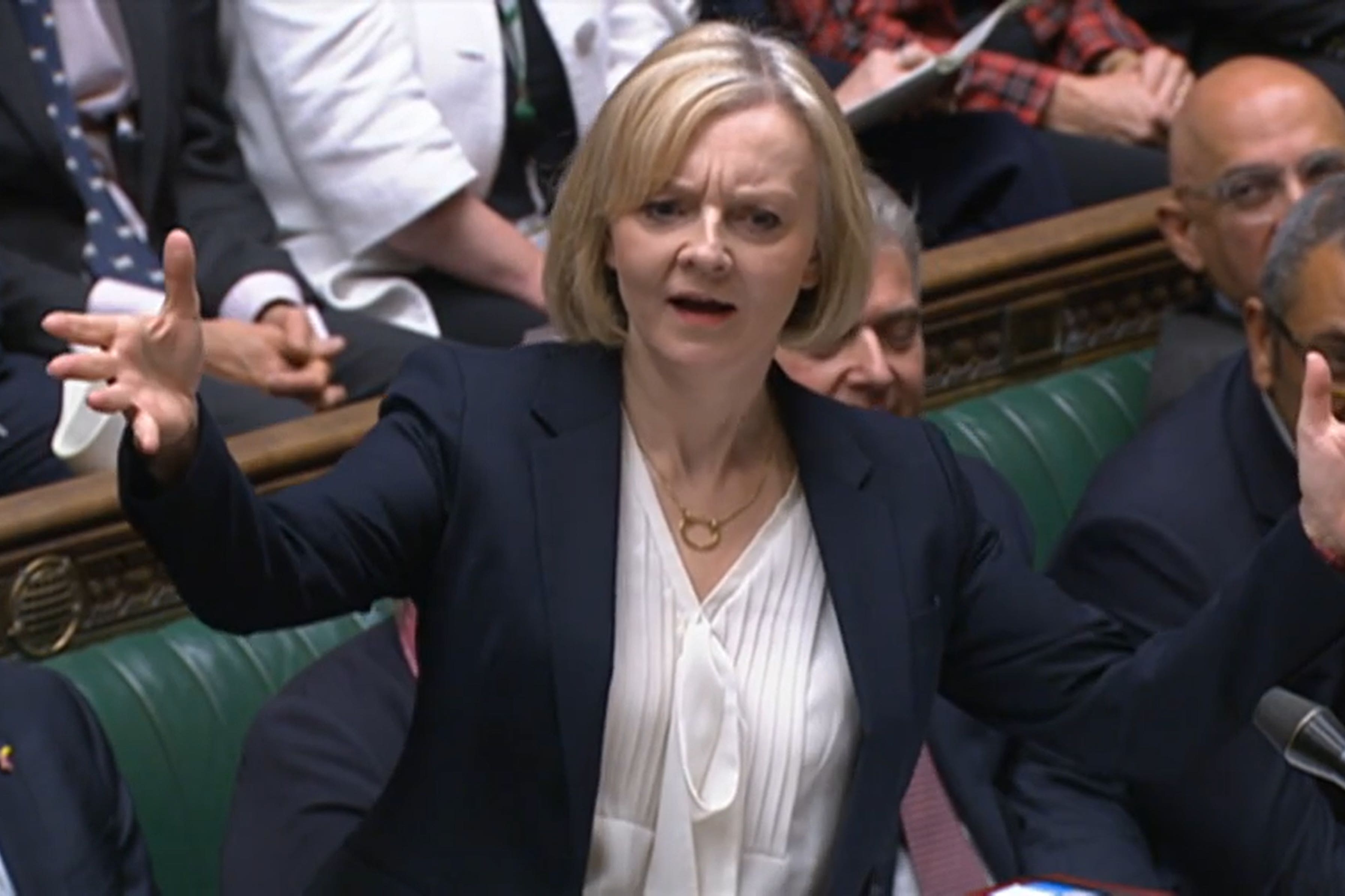 Prime Minister Liz Truss speaks during Prime Minister’s Questions (House of Commons/PA)