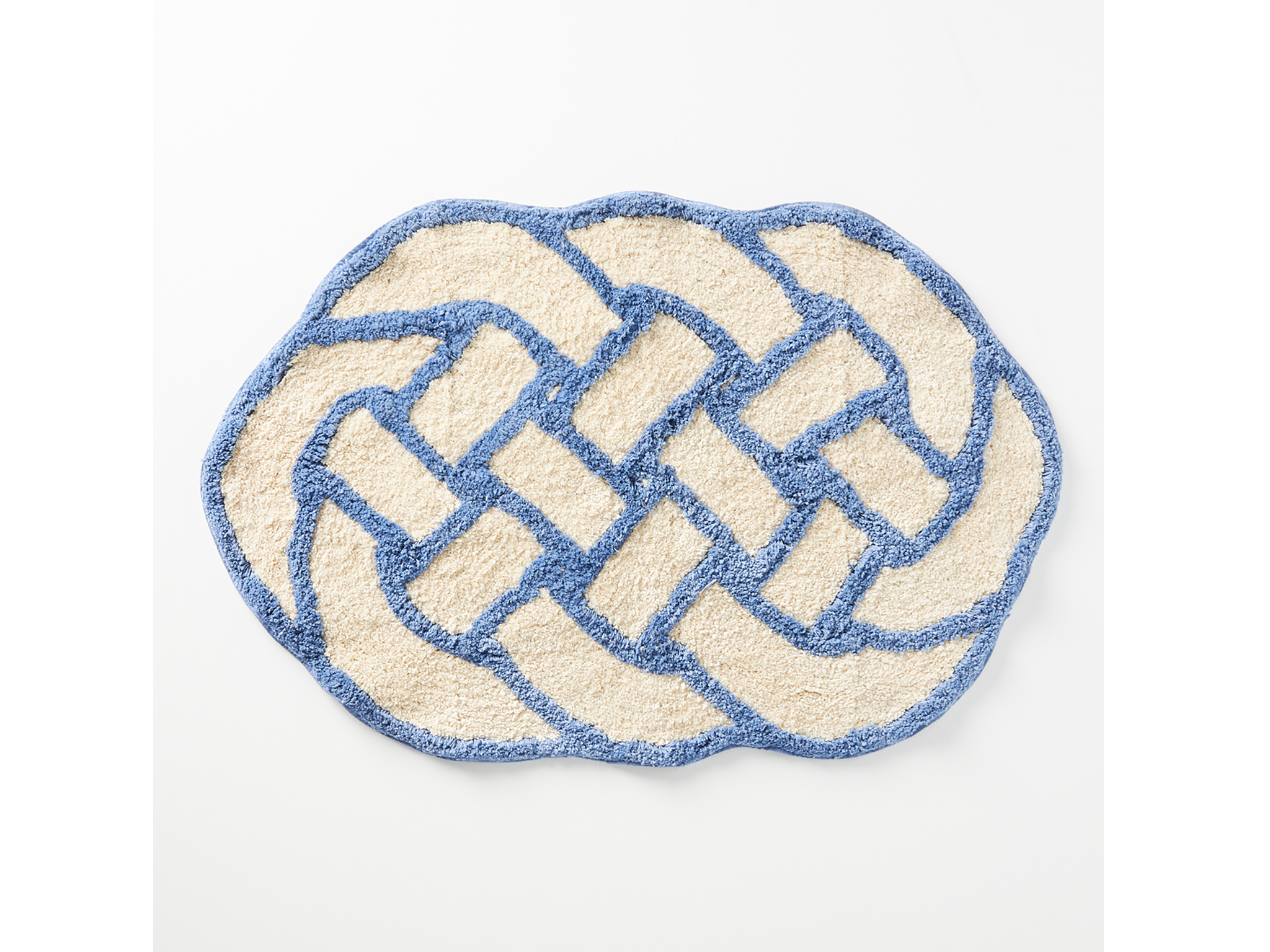 Anthropologie ocean plait knot bath mat