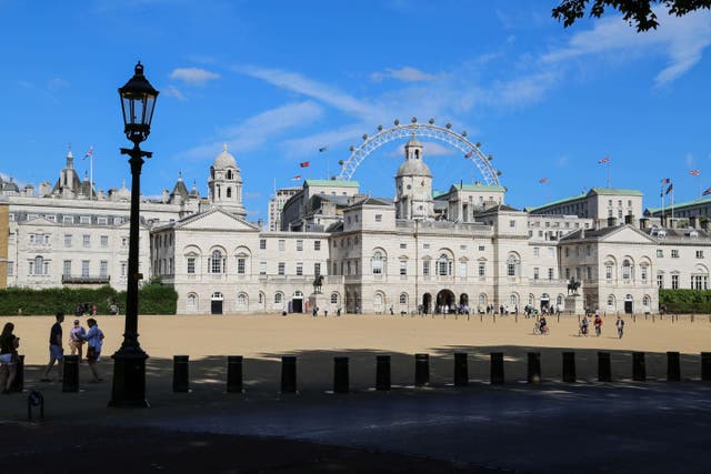 A knifeman who charged at an armed police officer in Horse Guards Parade has been cleared of trying to stab him after telling a jury he only wanted to be shot dead (Joanna Kalafatis/Alamy/PA)