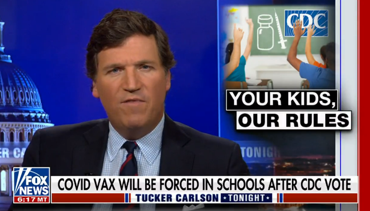 CDC admonishes Tucker Carlson for falsely claiming it will require Covid shots for public school children