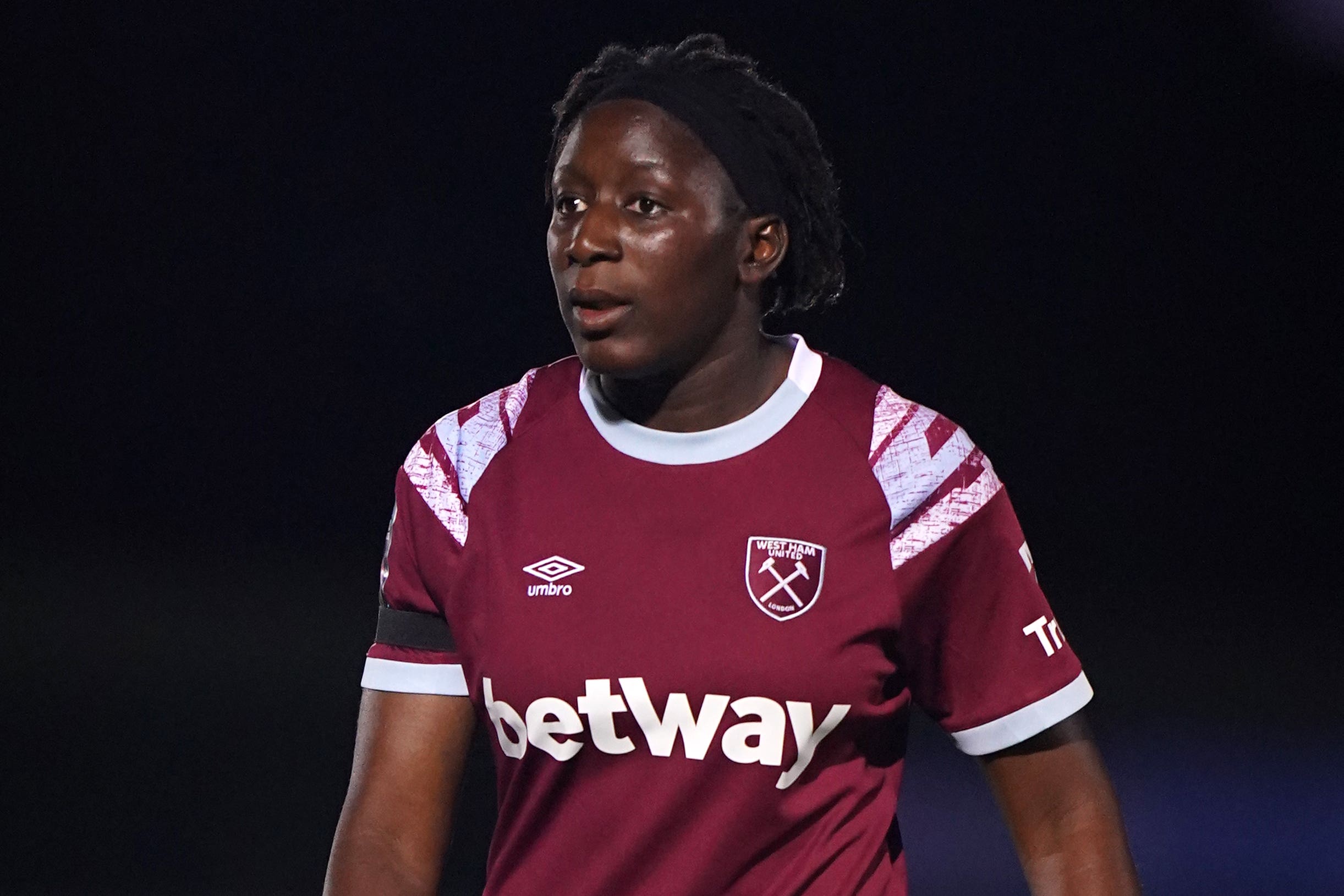 Hawa Cissoko was sent off during West Ham’s 2-1 win at Aston Villa last weekend (Adam Davy/PA).