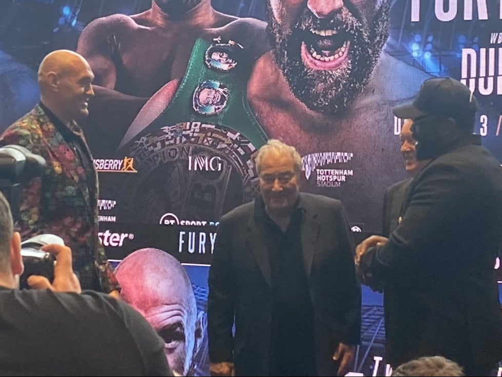 Tyson Fury and Derek Chisora face off at their pre-fight press conference