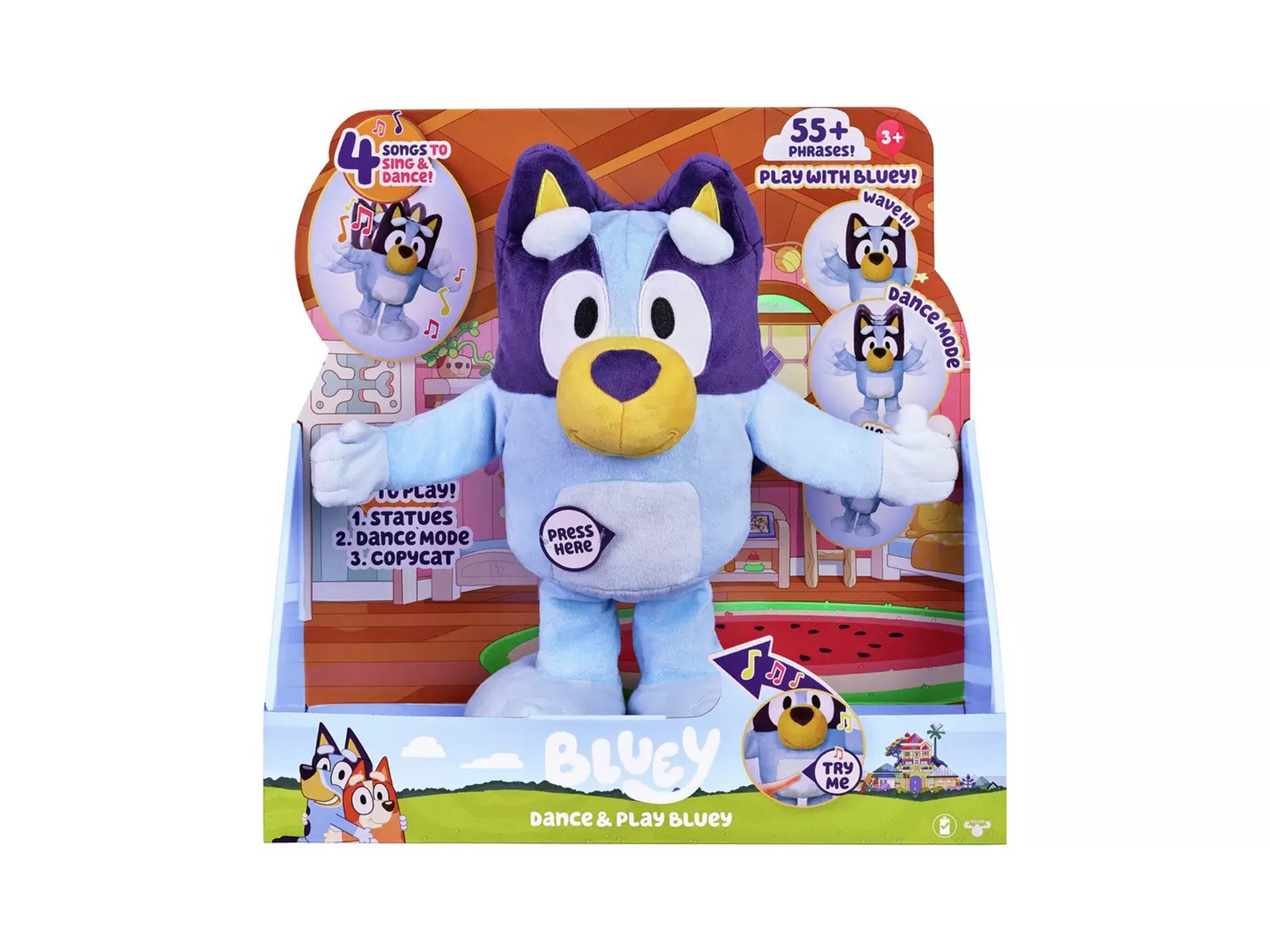 Bluey dance and play plush toy