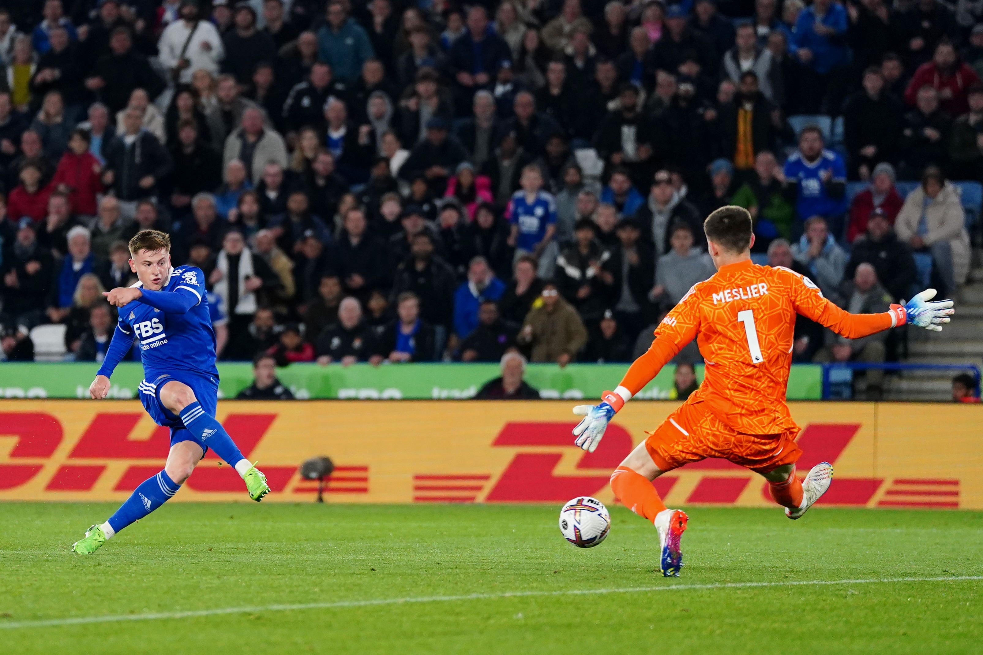 Leicester’s Harvey Barnes scored against Leeds again (Nick Potts/PA)