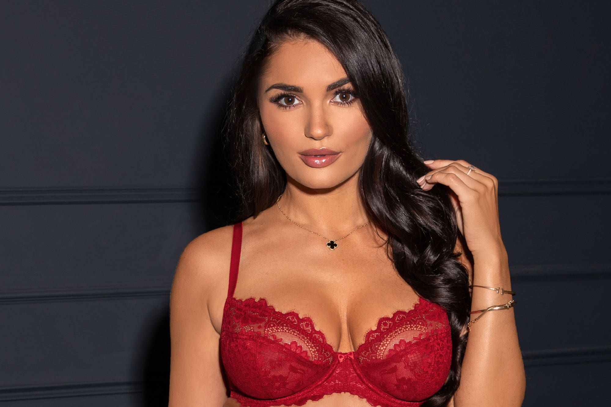 Former Love Island contestent and model India Reynolds shares her top lingerie tips (Pour Moi/PA)